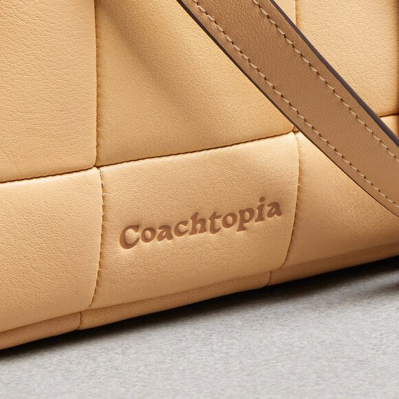 Coach Alter/Ego Satchel Bag In Checkerboard Upcrafted Leather - Picture 5 of 10